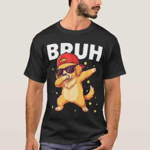 Camiseta Bruh engraçado cachorro fazendo dab kids meninos c