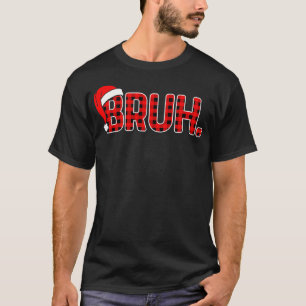 Camiseta Bruh Engraçado Xadrez de Natal adolescente Meninos