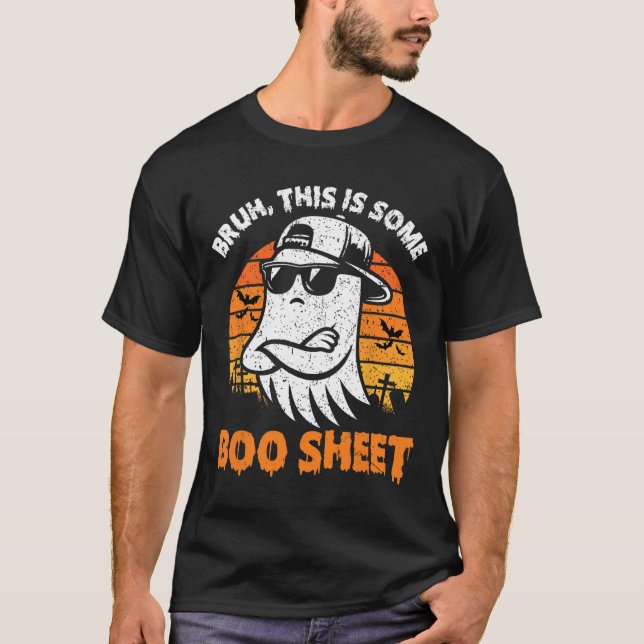 Camiseta Bruh, Este É Um Ghost Ghost Halloween Men Que (Frente)