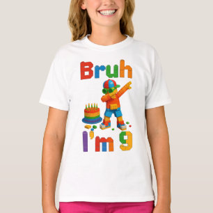 Camiseta Bruh Estou na Festa de Bloco dos 9 Anos – Aniversá