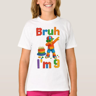 Camiseta Bruh Estou na Festa de Bloco dos 9 Anos – Aniversá