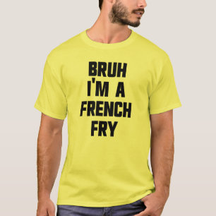 Camiseta Bruh, eu sou francês Fry Halloween Figurume francê