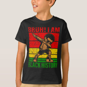 Camiseta Bruh Eu Sou História Negra Crianças Meninos Homens