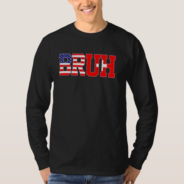 Camiseta Bruh EUA Suiça Country Flag American Swiss G (Frente)
