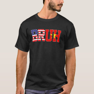 Camiseta Bruh EUA Vietnã Bandeira Americana Vietnamita