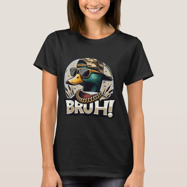 Camiseta Bruh Mallard Duck Funny Duck Hunting Humor  (Frente)