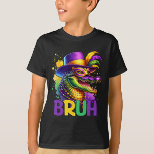 Camiseta Bruh Mardi Gras Adolescentes Meninos Crianças Jaca