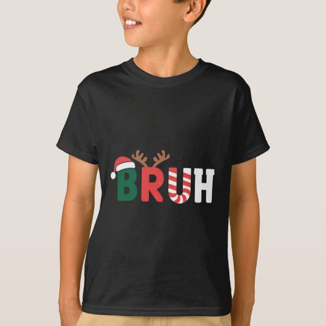 Camiseta Bruh Meme Christmas (Frente)