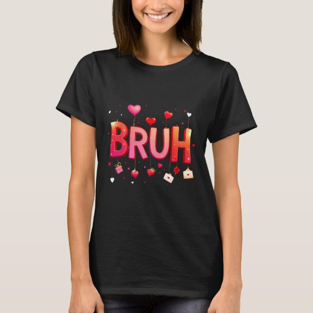 Camiseta Bruh Meme Engraçado Dizendo Bro Saudando Jovens Va (Frente)