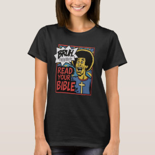Camiseta Bruh Meme Leia Sua Bíblia Deus Engraçado Jesus Chr