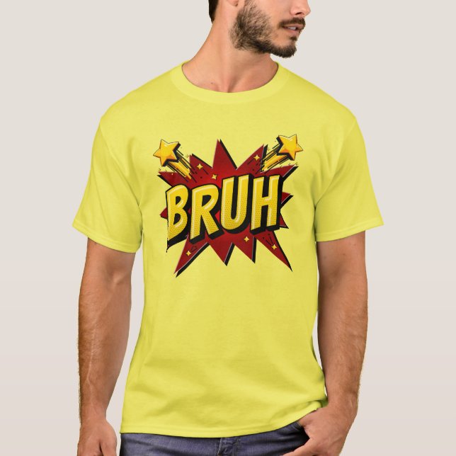 Camiseta BRUH - Memória Internet Bold Starburst (Frente)