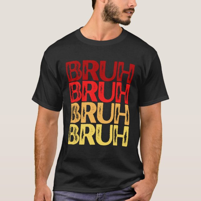 Camiseta Bruh Multi Color Red Yellow Bruh (Frente)