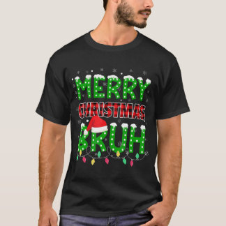 Camiseta Bruh Natal Red Xadrez Adolescentes Meninos Xmas