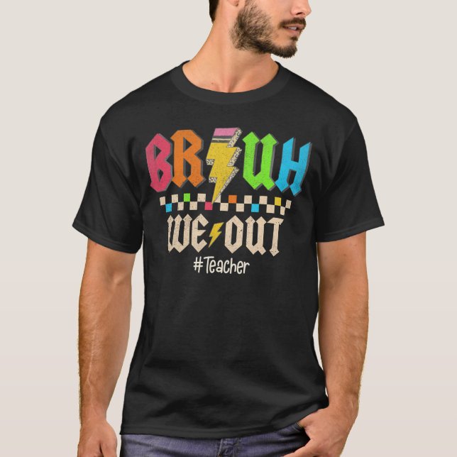 Camiseta Bruh Nós Descobrimos Professores Groovy Happy No D (Frente)