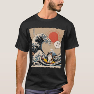 Camiseta BRUH O Excelente Wave Kanagawa Engraçado Surfin Ja