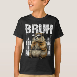 Camiseta Bruh O Groundhog Woodchuck Dia do Ground-hog Engra