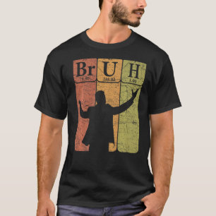 Camiseta Bruh Periódicos Elementos de Mesa Bro Slang Bruh M