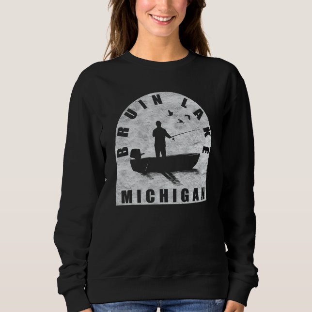 Camiseta Bruin Lake Fish Michigan (Frente)