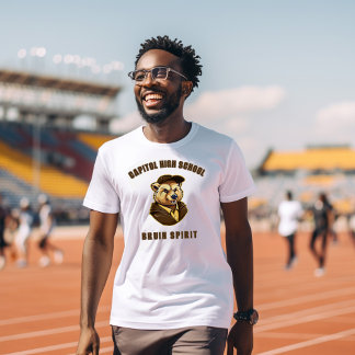 Camiseta Bruin Mascot | Brown & Dourado - Equipe do Colégio