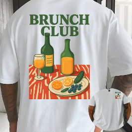 Camiseta Brunch Club Retro Minimalist Foodie