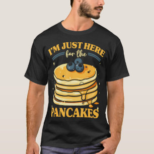 Camiseta Brunch de Panqueca Estou Aqui Só Pelas Panquecas