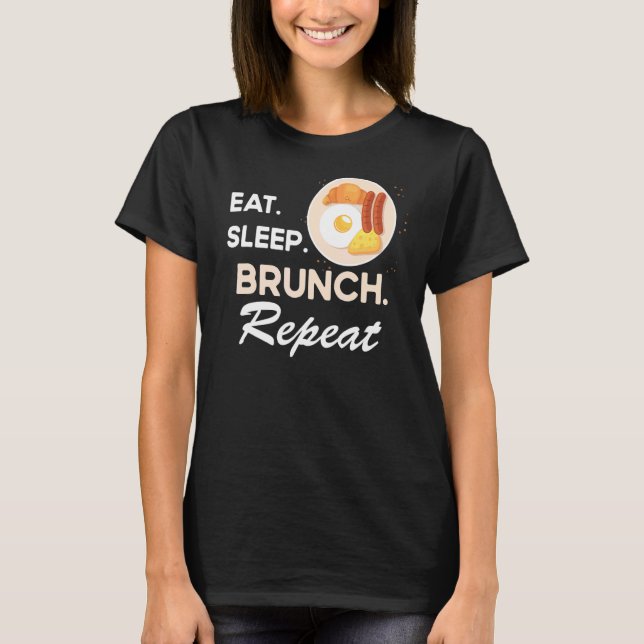 Camiseta Brunch Ideas Comida Recebe Café da Manhã Mimosa do (Frente)