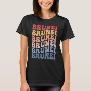 Camiseta Brunei Groovy Retro Bruneian
