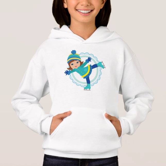 Camiseta Brunette Ice Skater - Esportes de inverno (Frente)