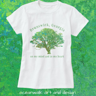Camiseta Brunswick Georgia Live Oak Tree