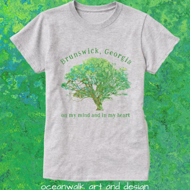 Camiseta Brunswick Georgia Live Oak Tree (Criador carregado)