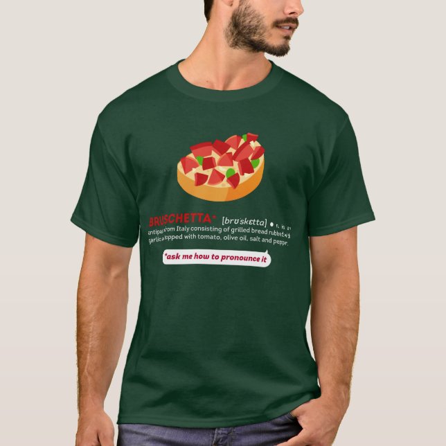 Camiseta Bruschetta - La Maglietta Verde (Frente)