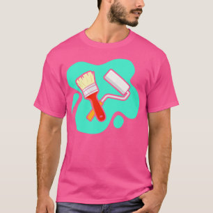 Camiseta Brush and paint roller for painters and varnishers