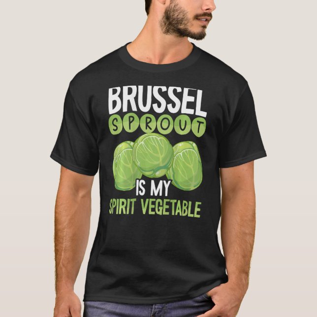 Camiseta Brussels Sprout Is My Spirit Vegetable Backprint V (Frente)
