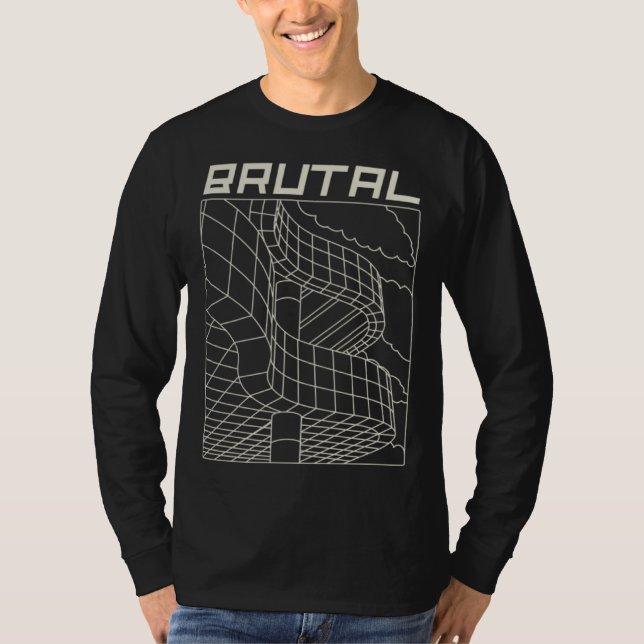 Camiseta Brutal Brutalist Architecture Mid Century Architec (Frente)