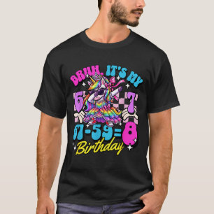 Camiseta Bruxa 67-598 Aniversário de 8 anos Princesa Unicór