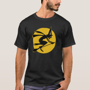 Camiseta Bruxa adiantada do Dia das Bruxas dos 1900s