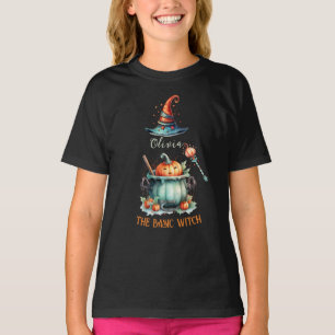 Camiseta Bruxa Básica Editável Pumpkin Spice Dia das Bruxas