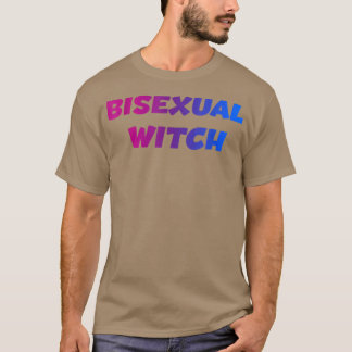 Camiseta Bruxa Biseual LGBTQ Bi Pride Halloween Rainbow Lov