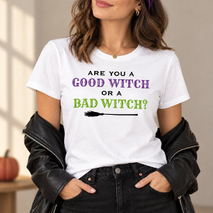 Camiseta Bruxa Boa ou Citação de Bruxa Má Feminina de Hallo