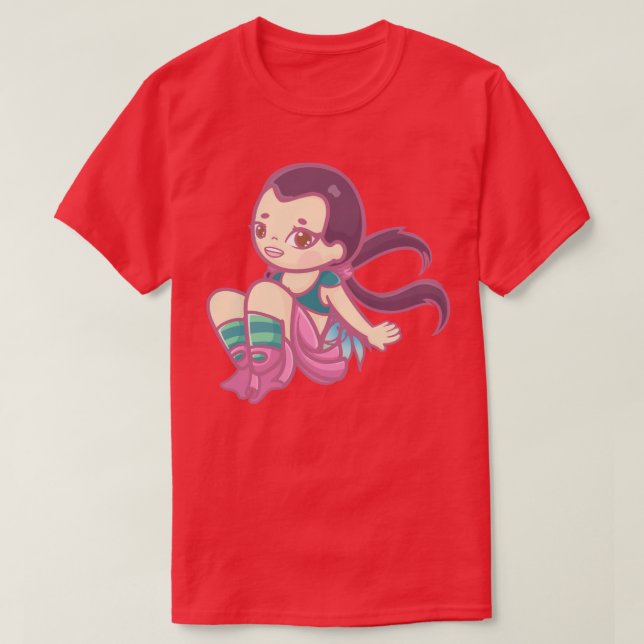 Camiseta bruxa bonita de hai lin (Frente do Design)