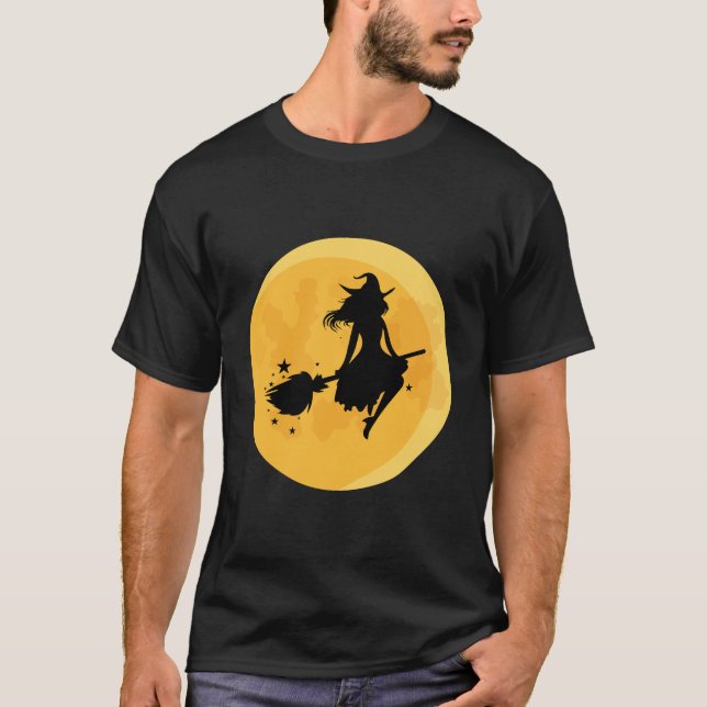 Camiseta Bruxa bonito do Halloween (Frente)