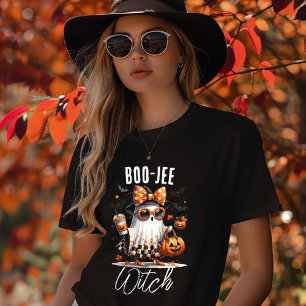 Camiseta Bruxa Boo-Jee Halloween Fantasma Abóbora Tempero