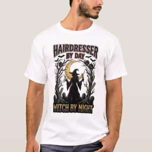 Camiseta Bruxa Cabeleireira Halloween Estilista por Dia Des