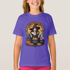 Camiseta Bruxa Caprichosamente Enfeitiçante Com Aranhas