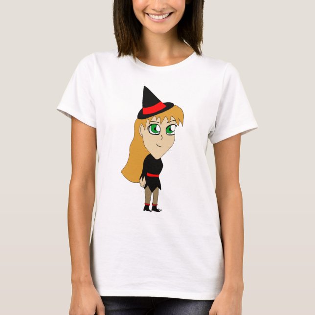 Camiseta bruxa chibi  (Frente)