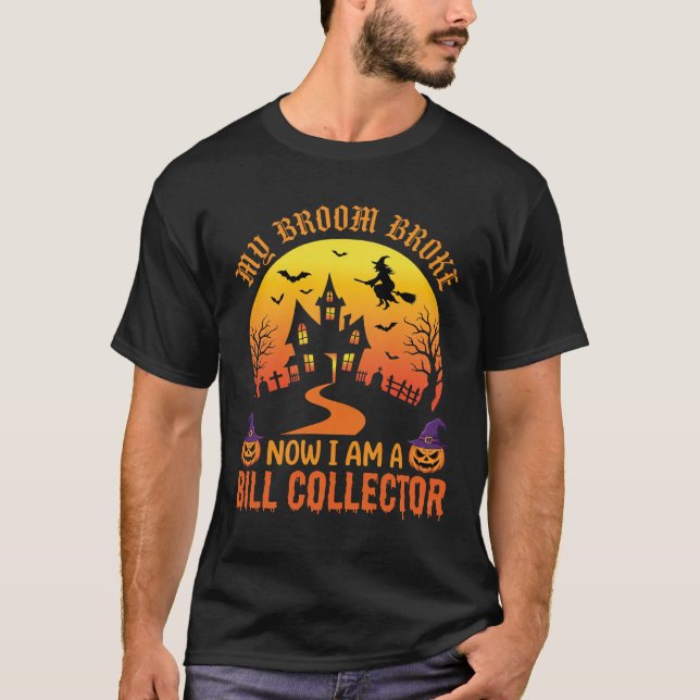 Camiseta Bruxa Cobradora de Contas Casa Assombrada de Hallo (Frente)