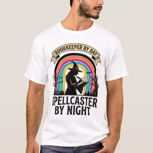 Camiseta Bruxa Contadora Design Retro de Contabilidade de H