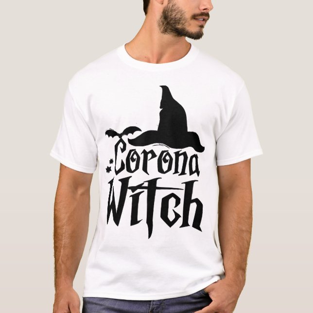 Camiseta Bruxa Corona Halloween, Halloween Divertido , (Frente)