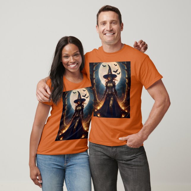 Camiseta Bruxa da Floresta Steampunk do Halloween (Unissex)