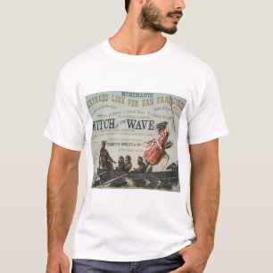 Camiseta Bruxa da onda Navio veleiro Clipper